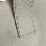 Burberry White Pebbled Leather Shoulder Bag