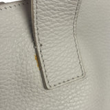 Burberry White Pebbled Leather Shoulder Bag