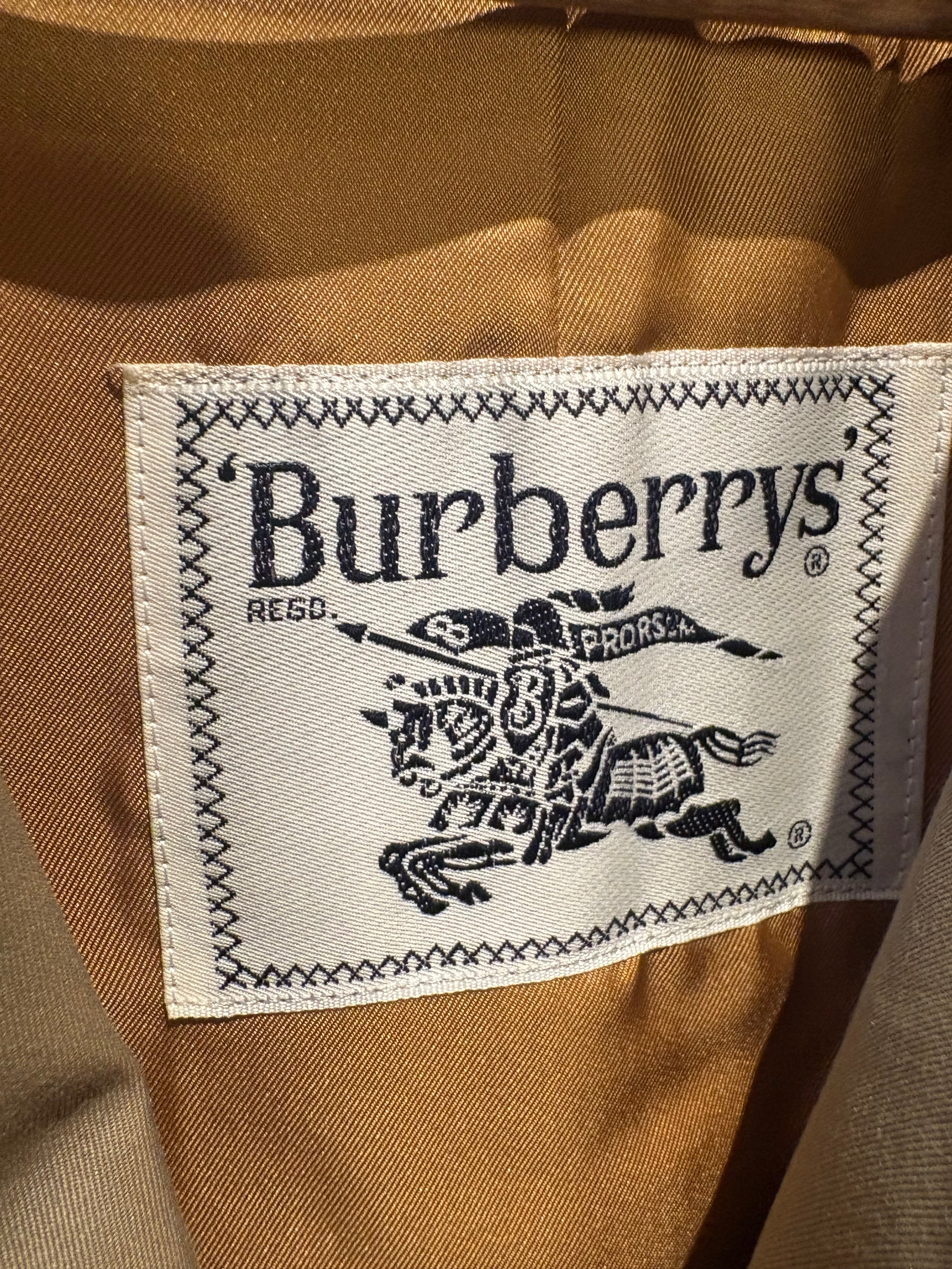 Burberry Vintage Green Trench Coat