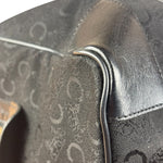 Celine Black Leather Wear Macadam Monogram Mini Boston Bag
