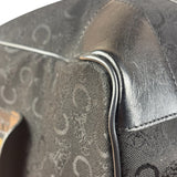 Celine Black Leather Wear Macadam Monogram Mini Boston Bag