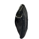 Gucci Black Leather Galaxy Wristlet Clutch