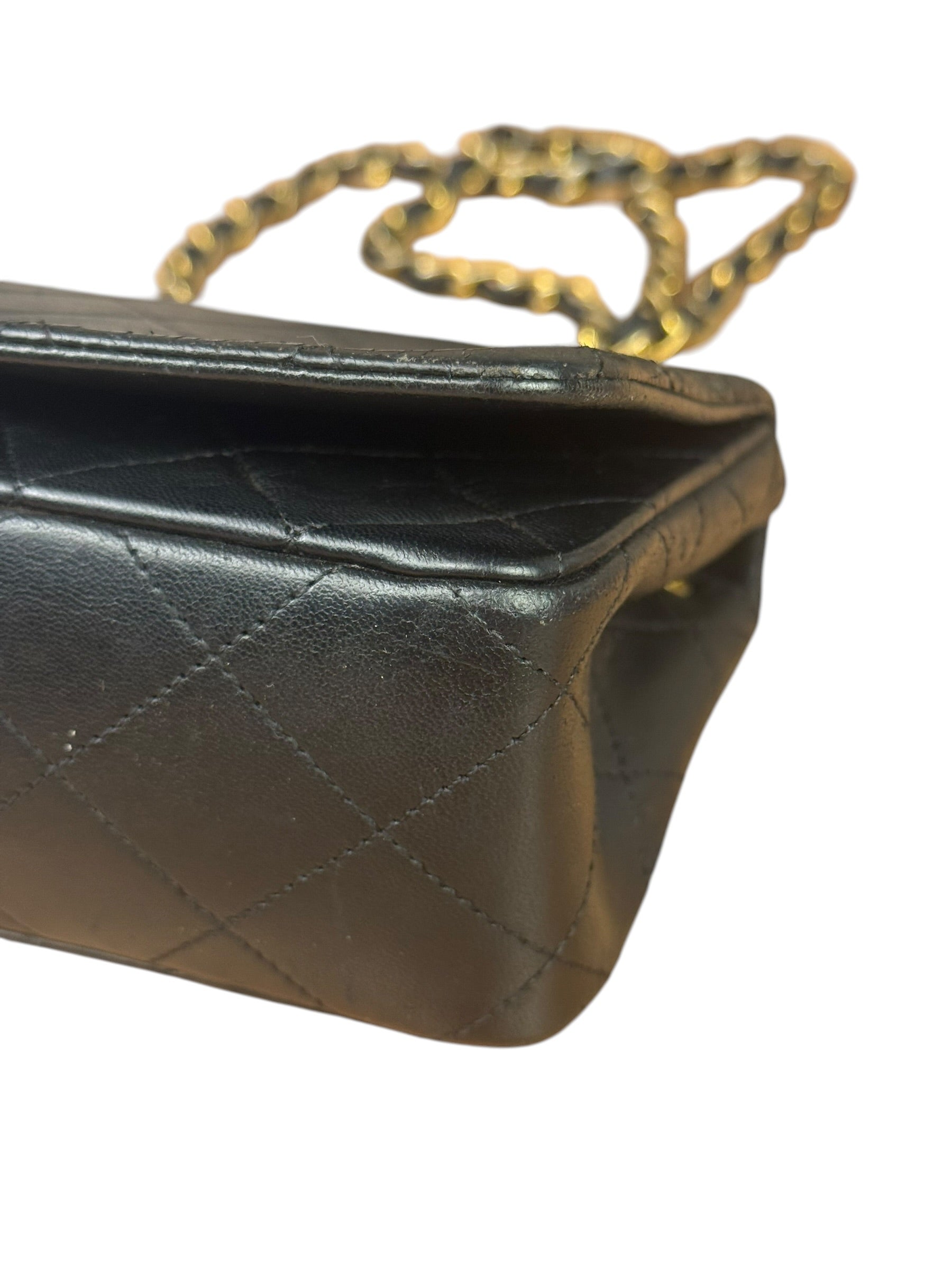 Chanel Black Quilted Leather Mini Flap Bag  2011