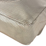 Chanel Beige Perforated Leather CC Flap Bag 2001