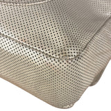 Chanel Beige Perforated Leather CC Flap Bag 2001
