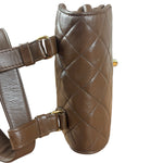 Chanel Brown Quilted Waist Bag 1990