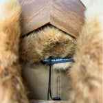 Vintage Light Brown Nice Claup Co.Ltd Rabbit Fur Coat