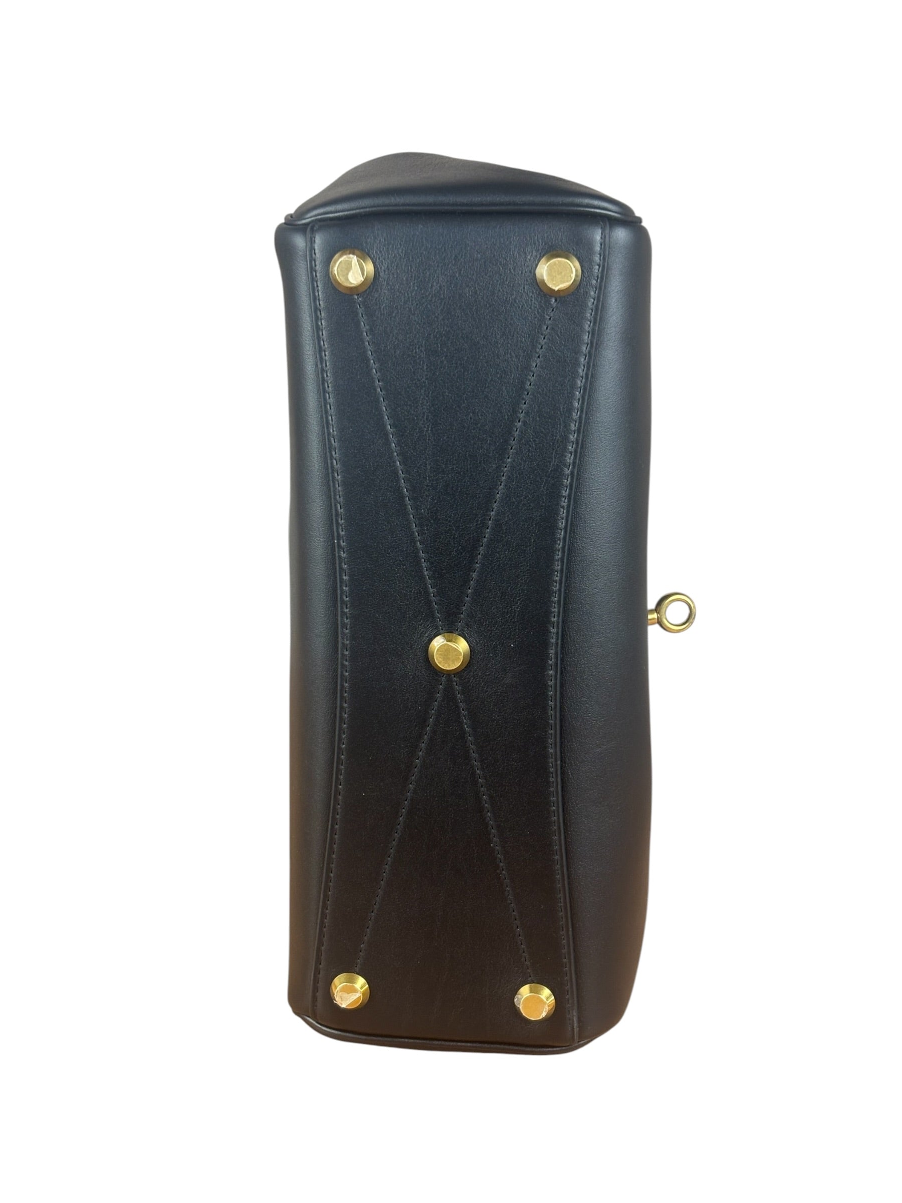Balenciaga Black Leather Bel Air Carry All Two-Way Bag