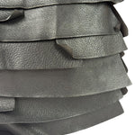 Yves Saint Laurent Black Leather St. Tropez Ruffled Hobo Bag