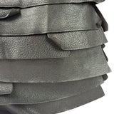 Yves Saint Laurent Black Leather St. Tropez Ruffled Hobo Bag
