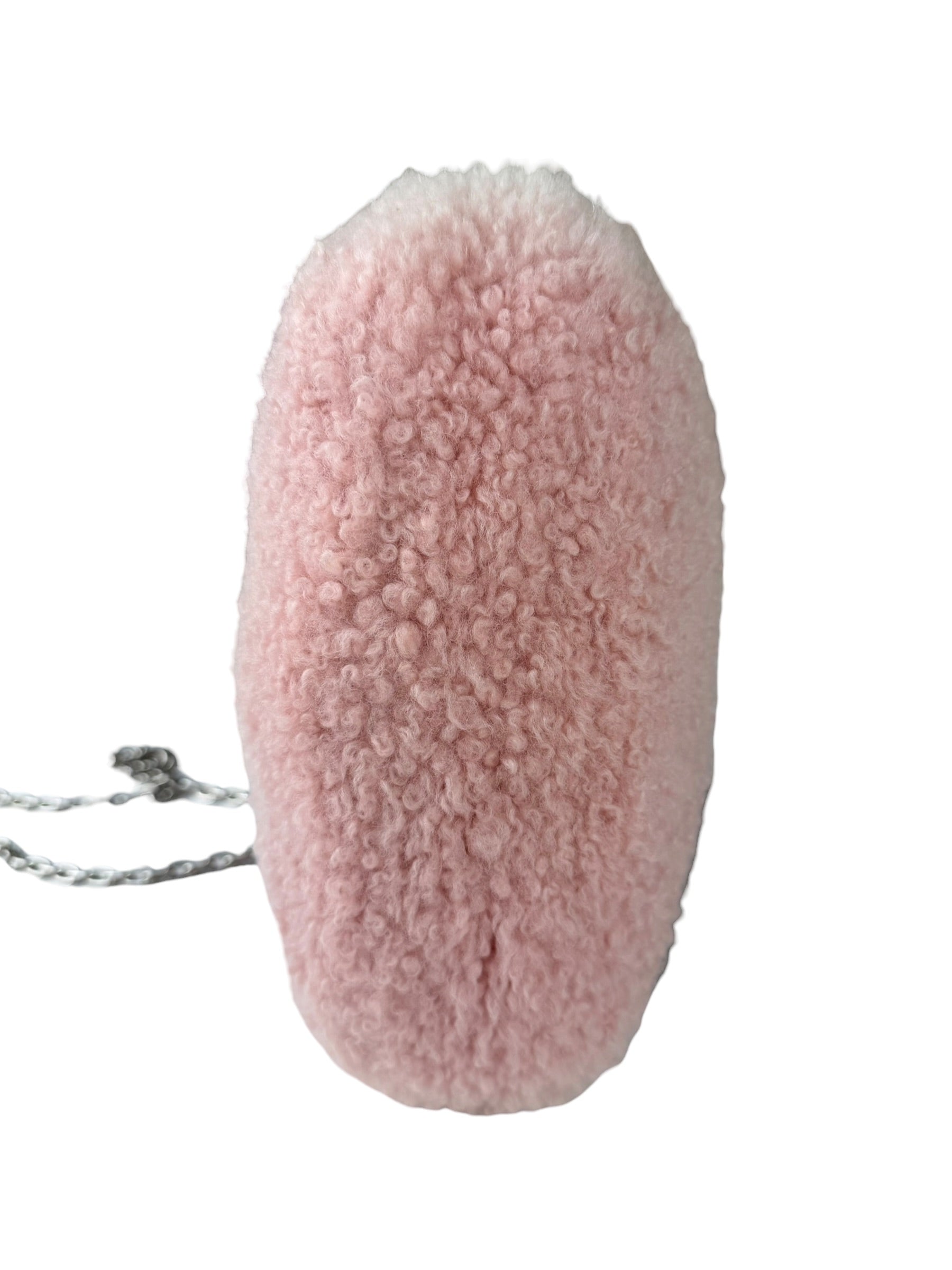 Miu Miu Pink Wool Teddy Two-Way Hobo Bag