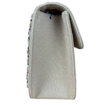 Chanel Beige Quilted Canvas Chain Flap Bag 1998