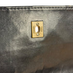 Chanel Vintage Navy Blue Leather Wild Stitch Surpique Flap Bag 2001