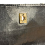 Chanel Vintage Navy Blue Leather Wild Stitch Surpique Flap Bag 2001