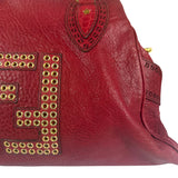 Fendi Red Grained Leather Etniko Shoulder Bag