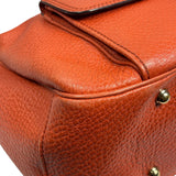 Gucci Orange Pebbled Leather Bamboo Top Handle Hobo Bag