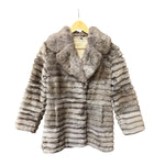 Gifu Mouhi Grey Rabbi Fur Coat