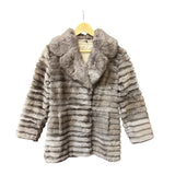 Gifu Mouhi Grey Rabbi Fur Coat