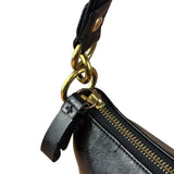 Coach Black Poppy Liquid Gloss Leather Storypatch Hobo Bag