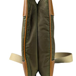 Prada Green/Brown Nylon/Leather Trim Crossbody Bag