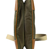 Prada Green/Brown Nylon/Leather Trim Crossbody Bag