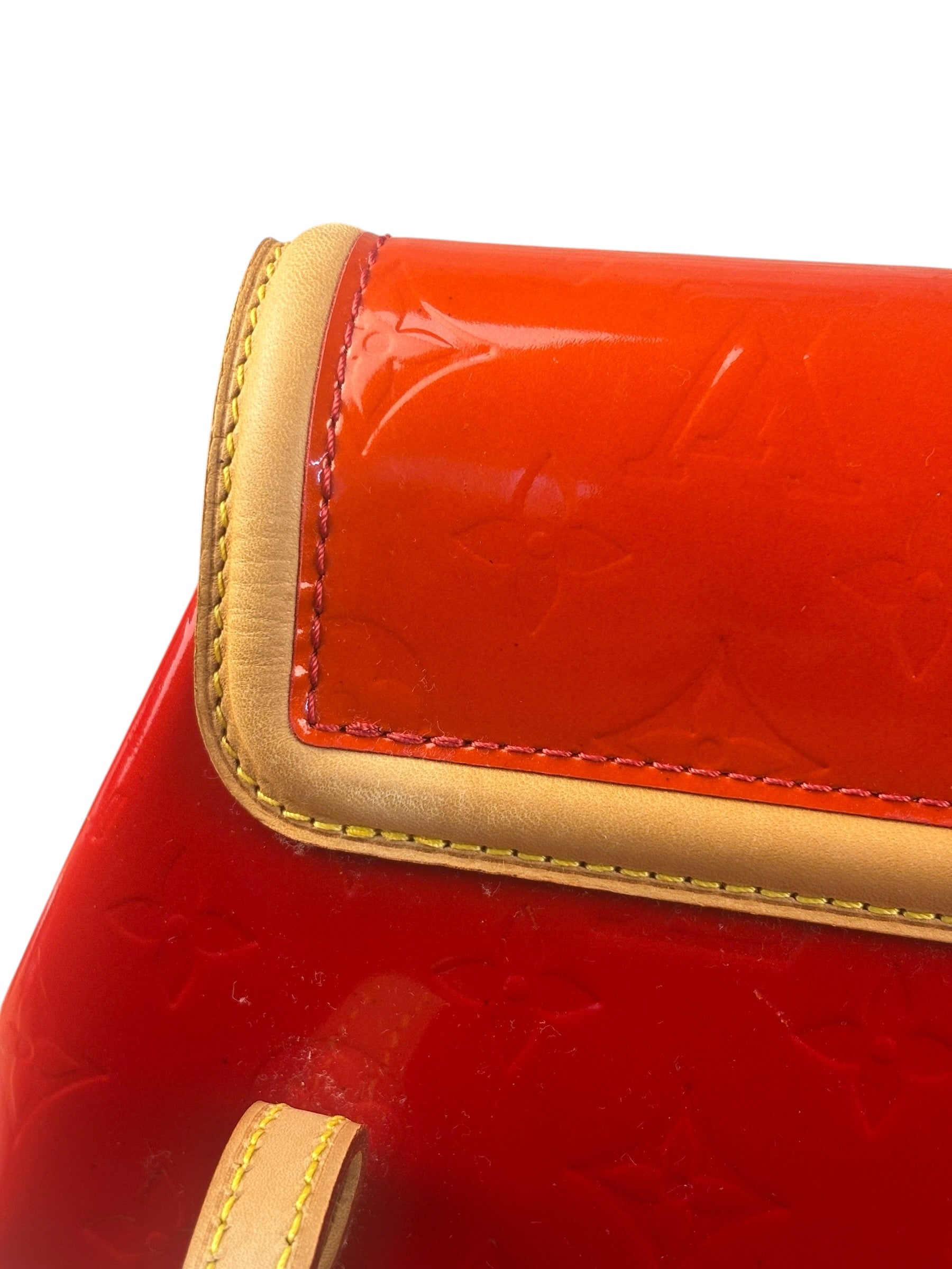 Louis Vuitton Red Monogram Vernis Biscayne Bay PM Handbag