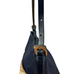 Fendi Vintage Navy Wave Buckle Pochette
