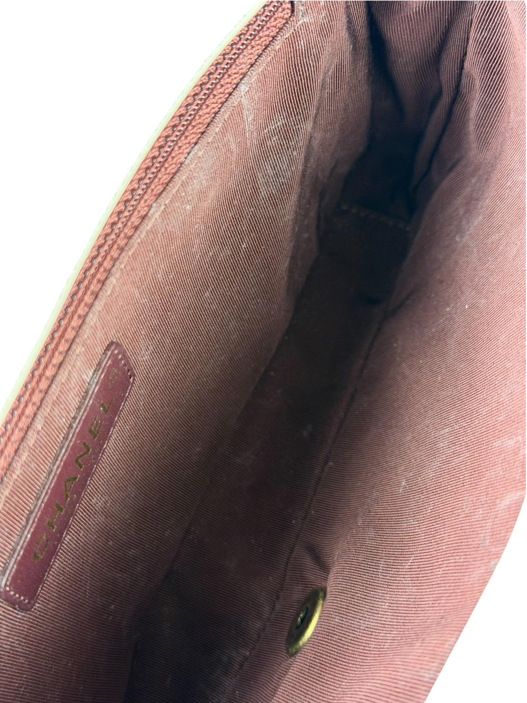 Chanel Light Lilac Calfskin Leather Quilted Flap Chain Bag