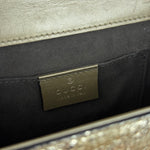 Gucci Gold Metallic Padlock Small Chain Shoulder Bag