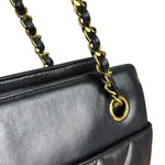 Chanel Vintage Black Quilted Leather Chain Tote/Shoulder Bag 1999