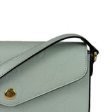 Gucci GG Super Mini Leather Shoulder Bag Pale Blue