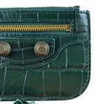 Balenciaga Green Zip Pouch