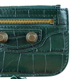 Balenciaga Green Zip Pouch