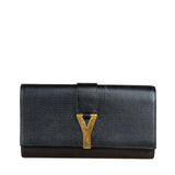 Yves Saint Laurent Black Leather Chyc Y Clutch Replacement Chain