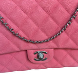 Chanel Coral Pink Matte Quilted Caviar Flap Shoulder Bag 2012