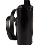 Ferragamo Black Leather Flap Mini Shoulder Bag