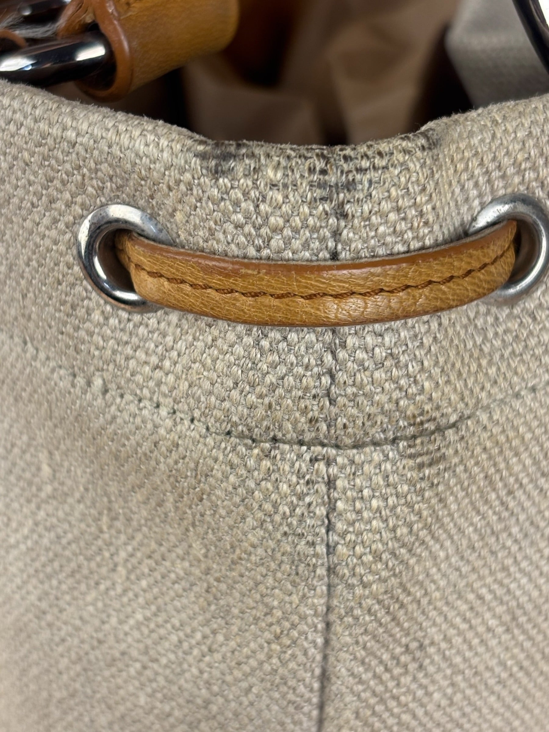 YSL Canvas Kahala Heart Tote