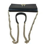 Gucci Black Interlocking G Leather Wallet on Chain