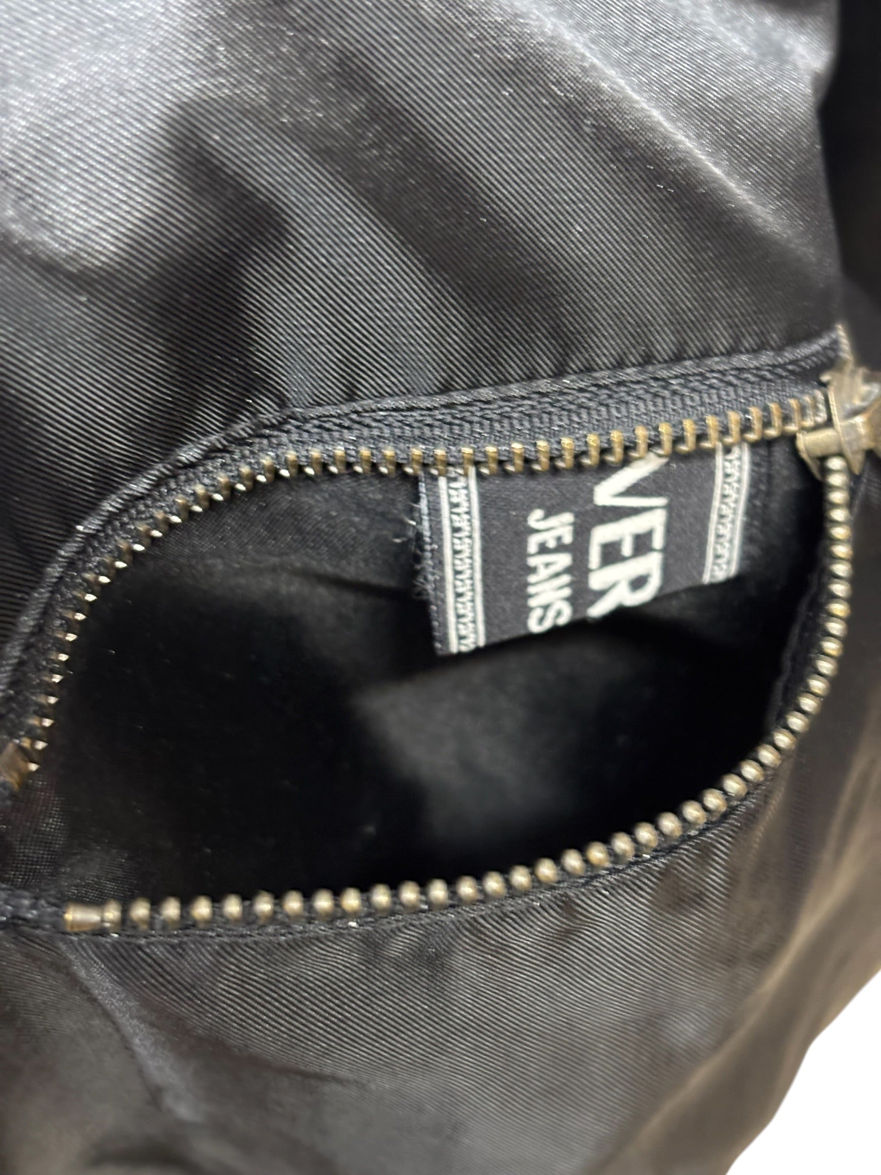 Vintage Versace Jeans Couture Black Polyester Reversible Jacket