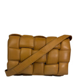 Bottega Veneta Honey Brown Leather Intrecciato Flap Bag