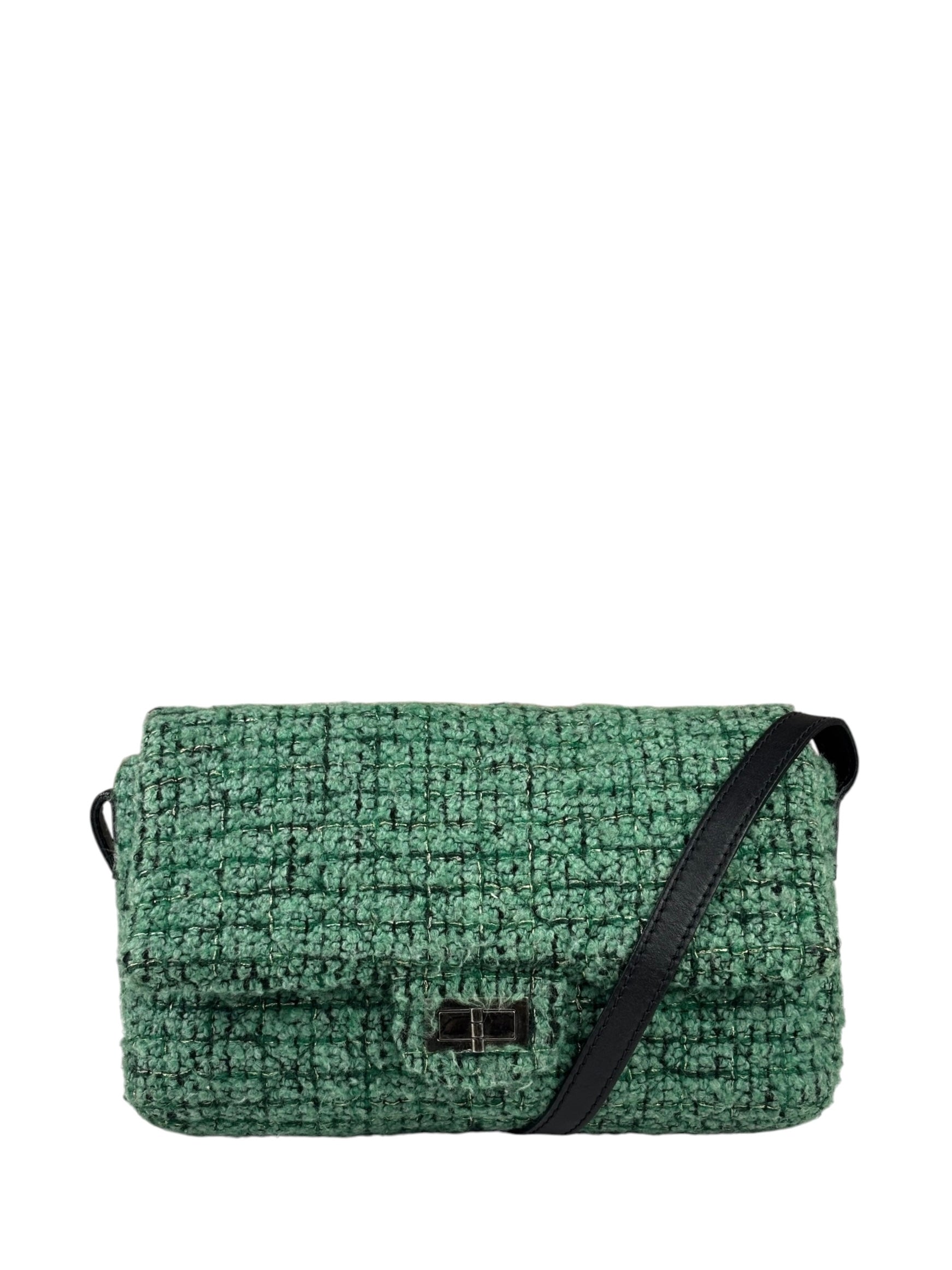Chanel Green Tweed Easy Reissue Flap Bag 2009