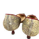 Manolo Blahnik Lizard Skin Kitten Heels