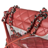 Chanel 2018 Pink Quilted PVC Vanity Zip Backpack