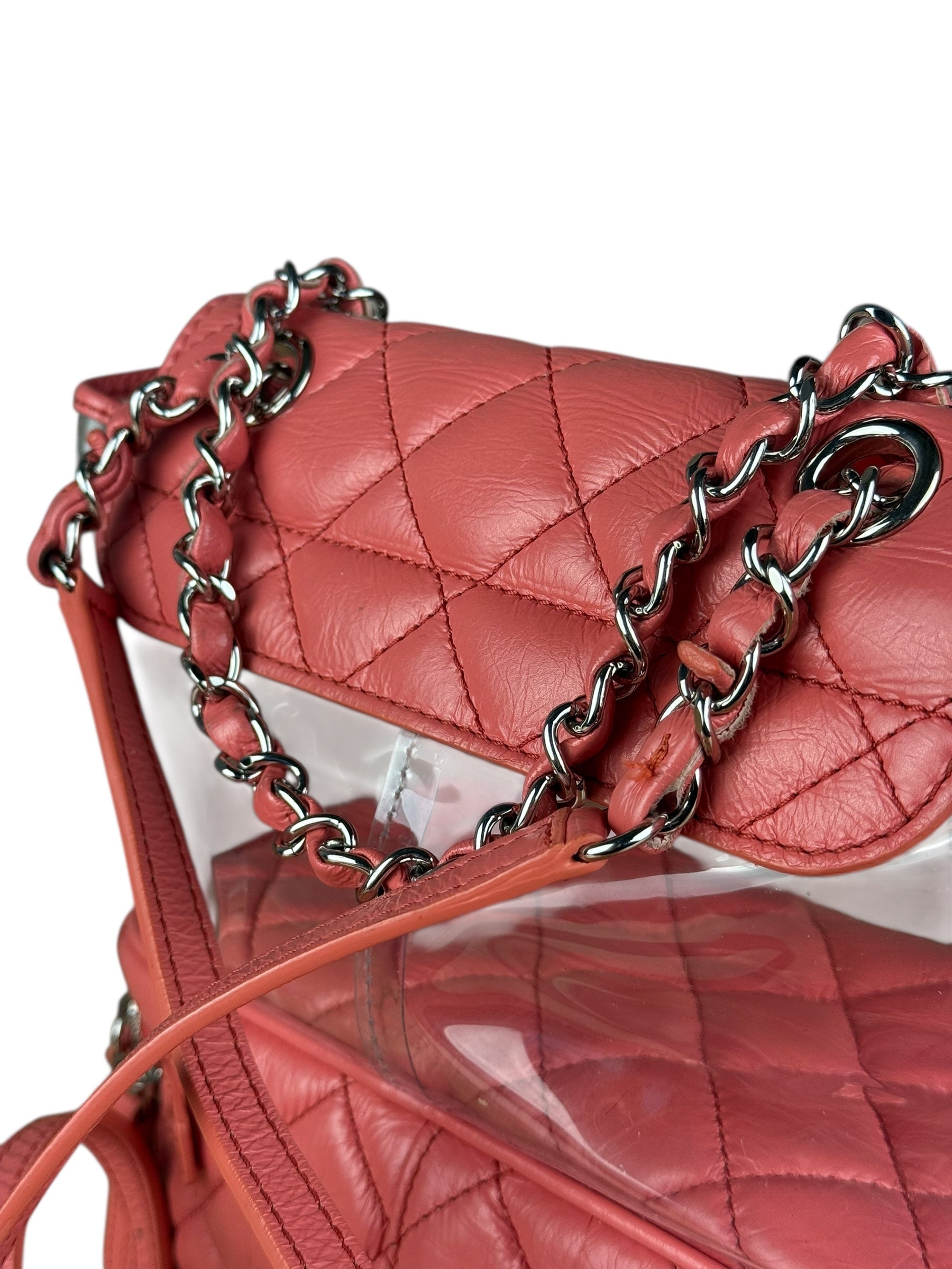 Chanel 2018 Pink Quilted PVC Vanity Zip Backpack