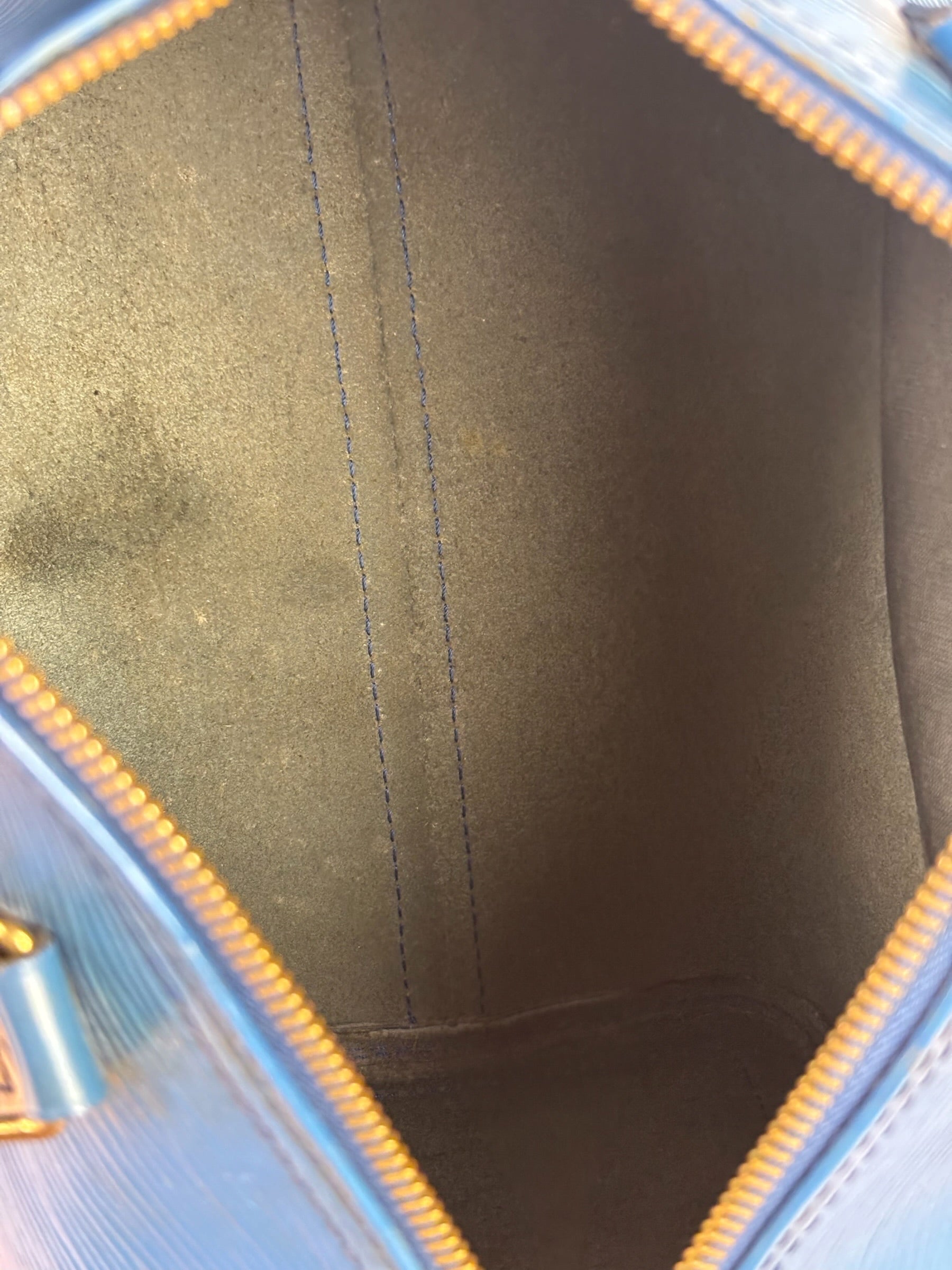 Louis Vuitton Blue Epi Leather Speed 25