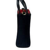 Givenchy Black Leather Trim Mini Logo Printed Tote