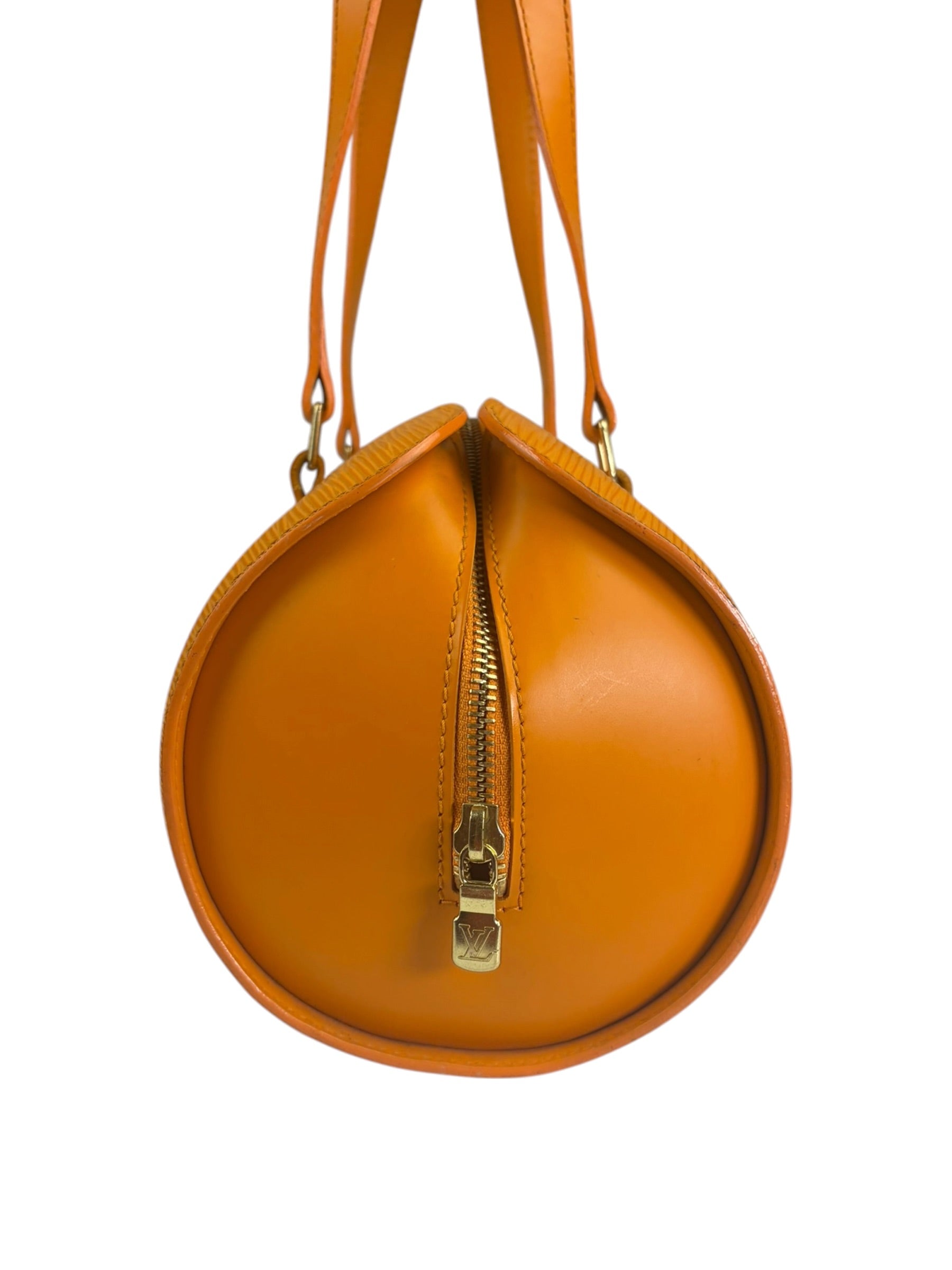 Louis Vuitton Orange Epi Leather Soufflot Handbag