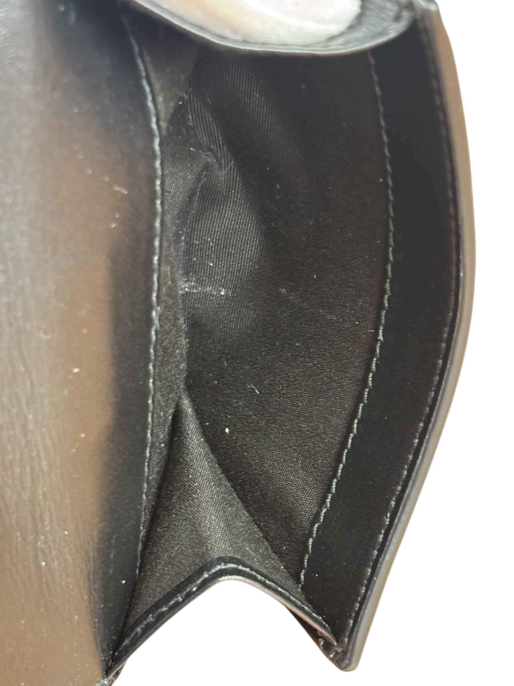 Versace Vintage Black/White Leather Logo Wallet