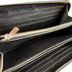 Christian Dior Vintage Black Quilted Leather Zippy Wallet