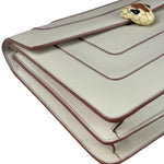 Bvlgari White/Pink Leather Serpenti Forever Shoulder Bag